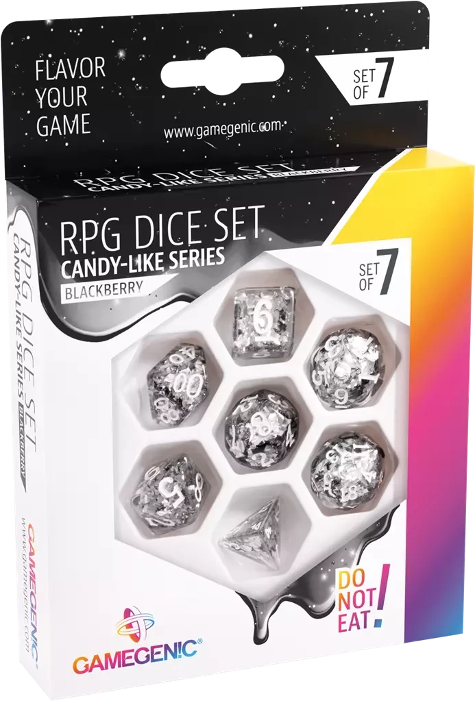Gamegenic - Set De 7 Dés JDR - Blackberry - Candy-like Series 3 Gamegenic - Set De 7 Dés JDR - Blackberry - Candy-like Series