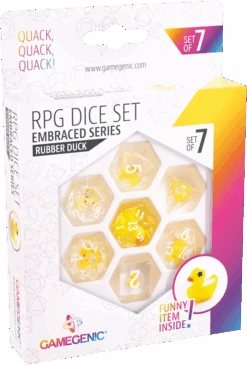 Gamegenic - Set De 7 Dés JDR - Rubber Duck - Embraced Series