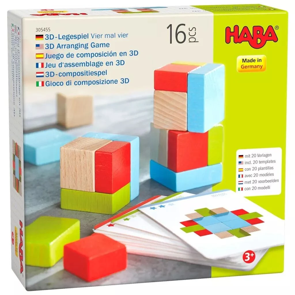 Jeu D'assemblage En 3D Quatre Fois Quatre - Haba 3 Jeu D'assemblage En 3D Quatre Fois Quatre - Haba