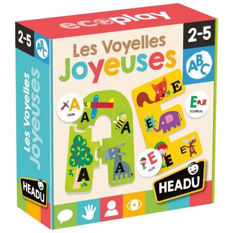 Les Voyelles Joyeuses : 5 Grands Puzzles 3 Les Voyelles Joyeuses : 5 Grands Puzzles