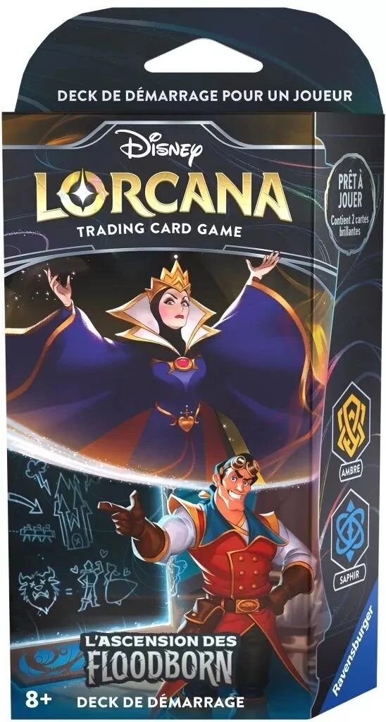 Ravensburger Lorcana - Chapitre Deux : L'ascension Des Floodborn - Deck De Démarrage - La Reine Et Gaston (Ambre Saphir) 3 Ravensburger Lorcana - Chapitre Deux : L'ascension Des Floodborn - Deck De Démarrage - La Reine Et Gaston (Ambre Saphir)