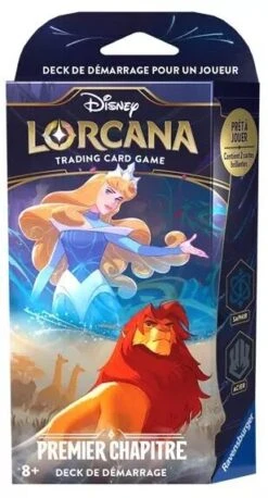 Ravensburger Lorcana - Set 1 : Deck De Démarrage - Aurore Et Simba (Saphir Acier)