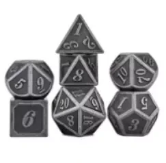 Lot De 7 Mini Dés Métal - 14mm