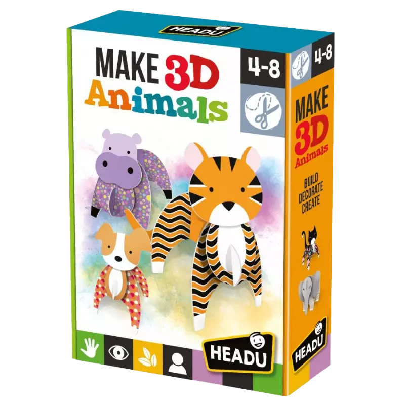 HEADU Make 3D Animals : Construis, Décore, Invente 3 HEADU Make 3D Animals : Construis, Décore, Invente