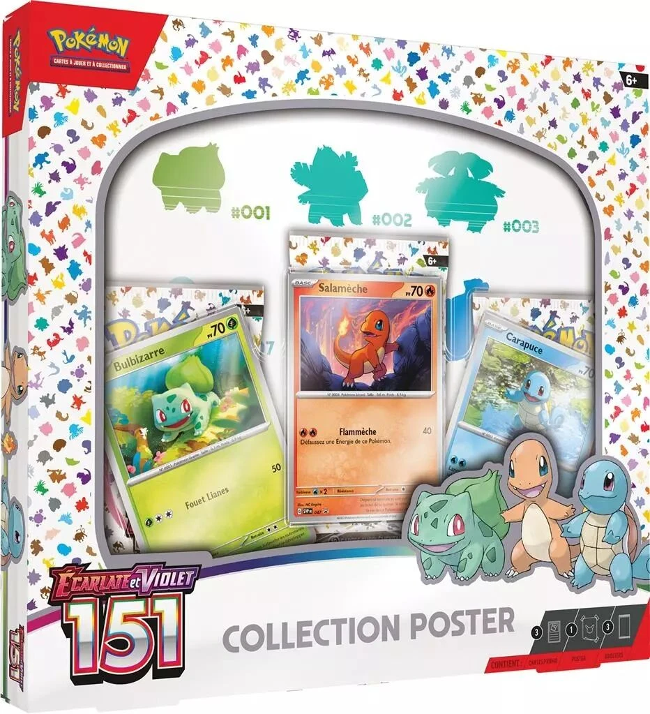Pokemon EV03.5 - Écarlate Et Violet 151 - Coffret Poster Pokémon 151 3 Pokemon EV03.5 - Écarlate Et Violet 151 - Coffret Poster Pokémon 151