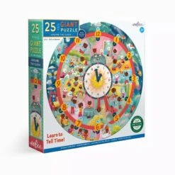 Eeboo - Puzzle Géant Horloge - Ecoresponsable