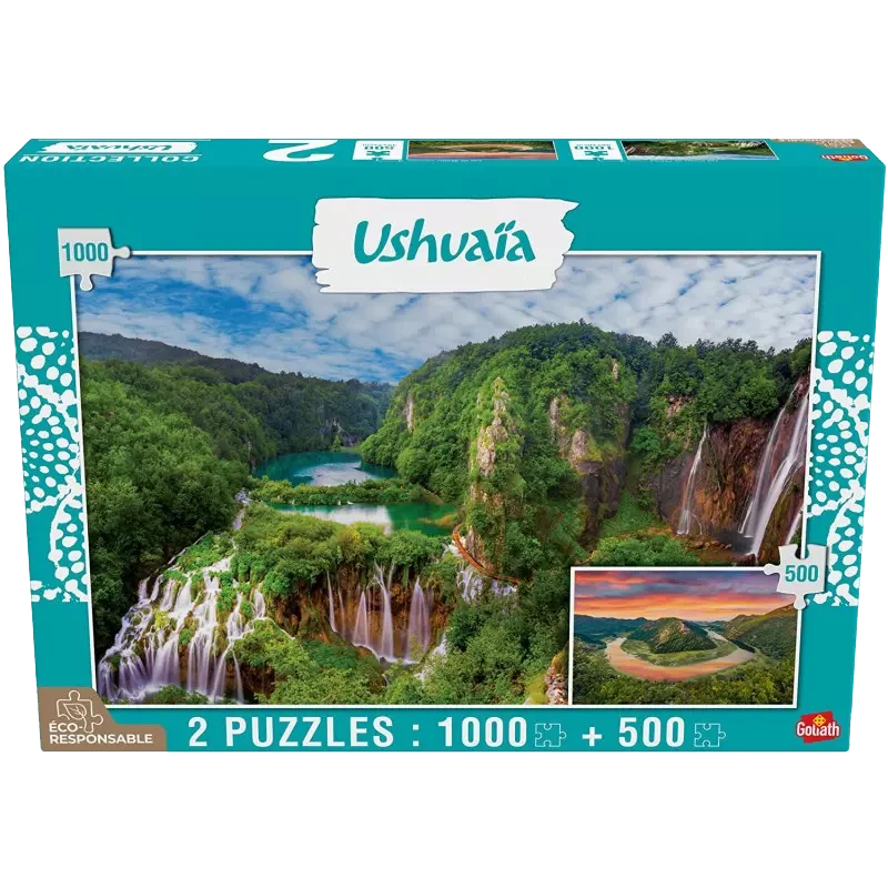 Goliath Puzzle Ushuaia - Chutes De Plityice 1000 Pcs & Lac Skadar 500pcs 3 Goliath Puzzle Ushuaia - Chutes De Plityice 1000 Pcs & Lac Skadar 500pcs