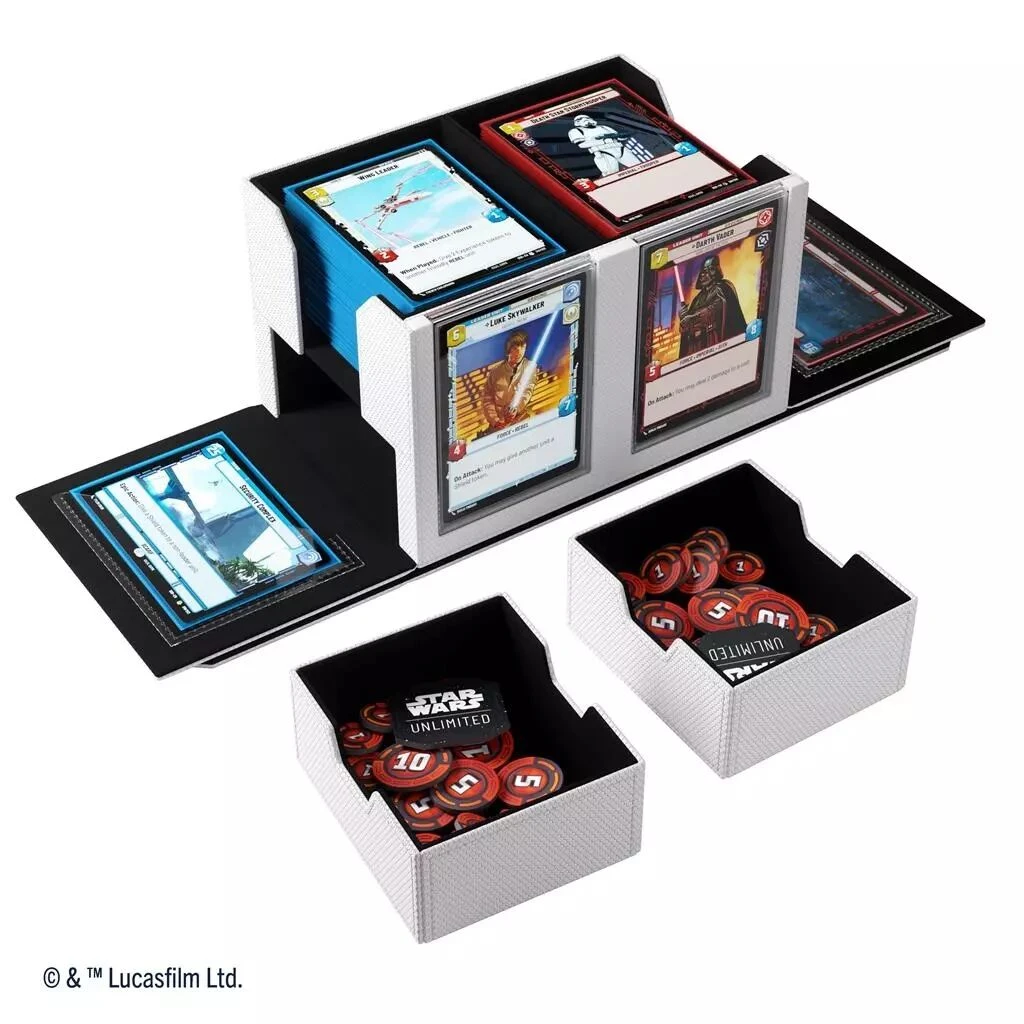 Gamegenic Stars Wars Unlimited - Double Deck Pod - White/Black 4 Gamegenic Stars Wars Unlimited - Double Deck Pod - White/Black – Image 2