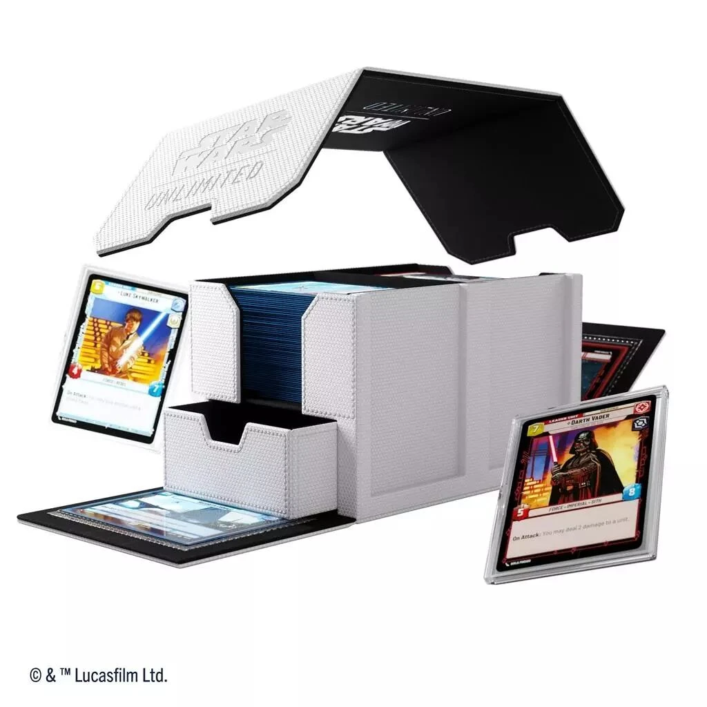 Gamegenic Stars Wars Unlimited - Double Deck Pod - White/Black 7 Gamegenic Stars Wars Unlimited - Double Deck Pod - White/Black – Image 5