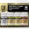 Vallejo Metallic Set - Gold, Silver & Copper (4x35ml) -Périphériques De Jeu Soldes vallejo metallic set gold silver copper 4x35ml p image 54504 grande