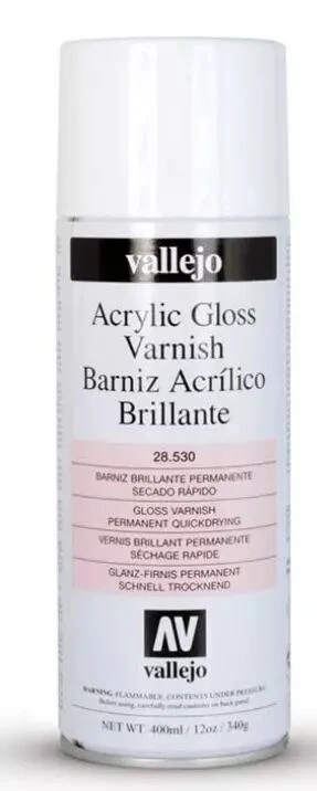 Vallejo - Vernis Acrylic Gloss Spray Varnish - 28530 - 400ML 3 Vallejo - Vernis Acrylic Gloss Spray Varnish - 28530 - 400ML